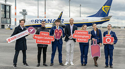Billigflieger Ryanair steigert sein Engagement am BER. Foto: Flughafen Berlin Brandenburg