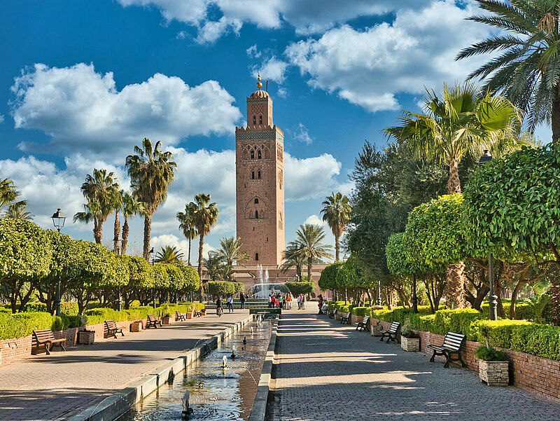 Neben zwei Rundreisen bietet ETI Urlaub in Marrakesch (Foto) und Agadir an. Foto: Wirestock/istock