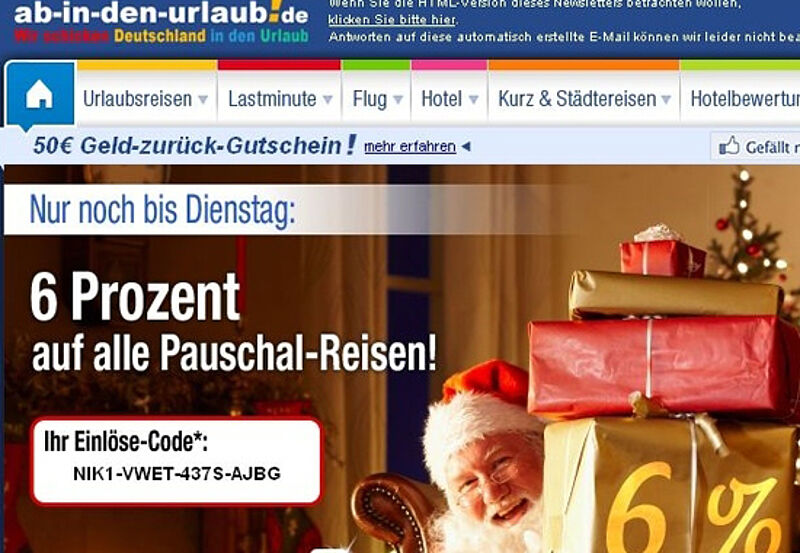 Überraschung zu Weihnachten: Rabattspezialist Ab-in-den-Urlaub.de hat einen Investor