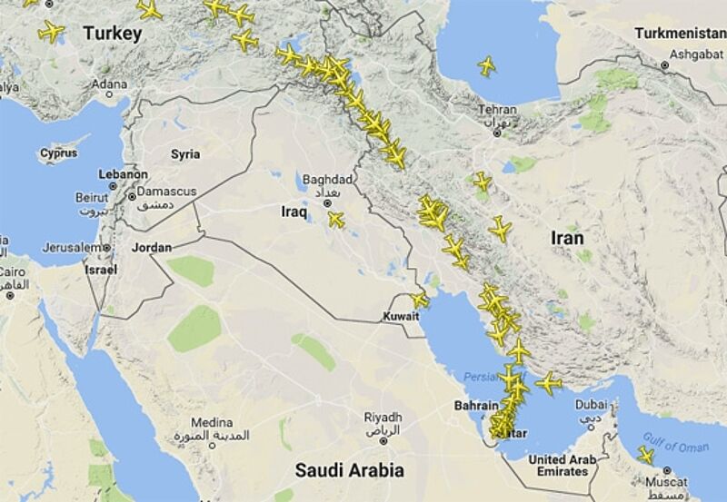 Geänderte Flugrouten: Seit Dienstag muss Qatar Airways die Nachbarstaaten umfliegen