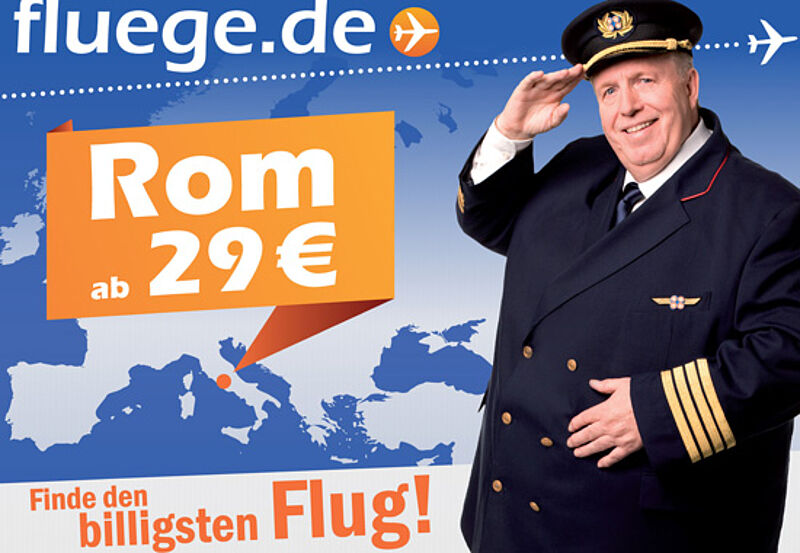 Reiner Calmund wirbt für Fluege.de. Aber nicht jedes „Schnäppchen“ existiert wirklich