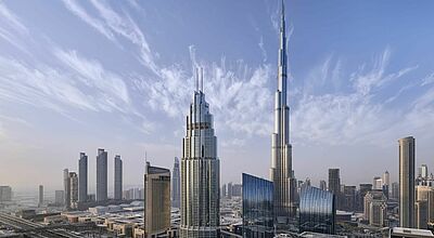 Das Kempinski The Boulevard Dubai liegt nicht weit vom Burj Khalifa entfernt
