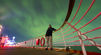 Naturschauspiel über Norwegen: das Nordlicht. Foto: Hurtigruten