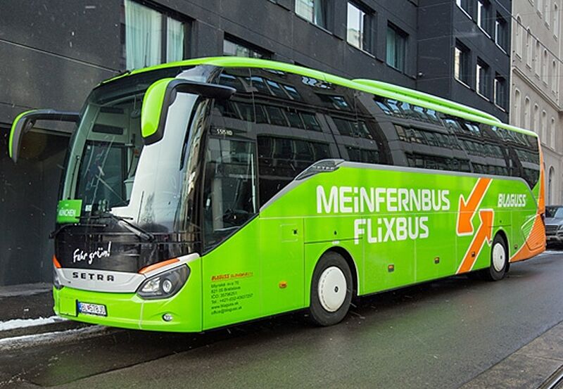 Auf in den Osten: Ein Bus des österreichischen Anbieters Blaguss im neuen Mein-Fernbus-Look