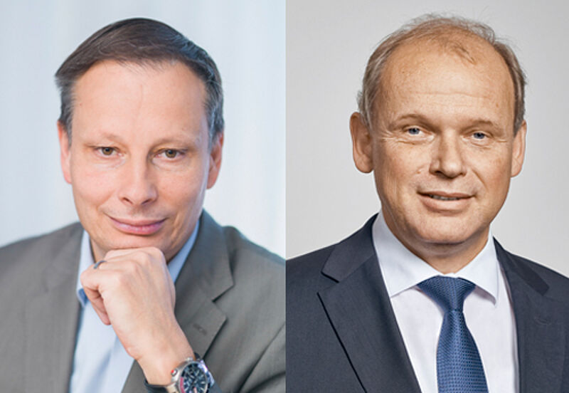 Sebastian Ebel (rechts) löst Christian Clemens als Vorstandsvorsitzender der Geschäftsführung von TUI Deutschland ab