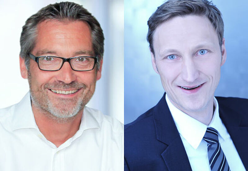 Tauschen ab Januar die Rollen: der derzeitige Verkaufschef Michael Baden (links) und Marketing-Leiter Mike Schwanke