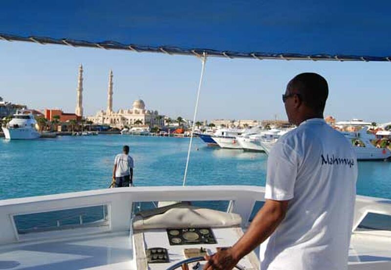 Die Sicherheitslage am Roten Meer, hier im Yachthafen von Hurghada, ist unverändert gut.