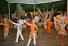Kanarische Karneval-Tänzer beim Tapas-Abend in Agüimes