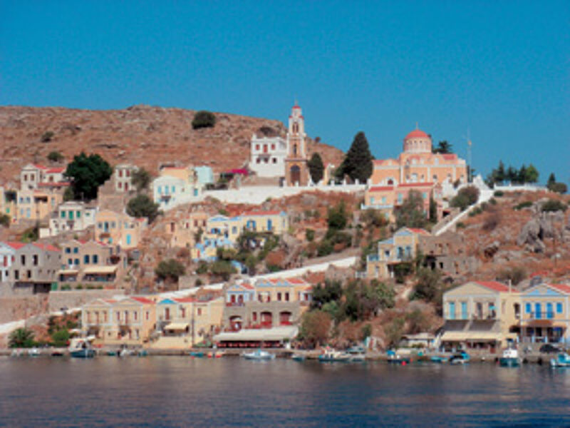 Die Insel Symi ist von Rhodos per Bootsausflug zu erreichen.