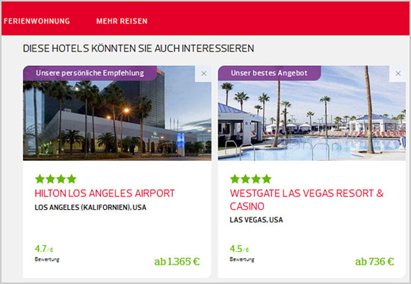 Wie bei Amazon: DER.com analysiert die Vorlieben der Online-Kunden Wie bei Amazon: DER.com analysiert die Vorlieben der Online-Kunden