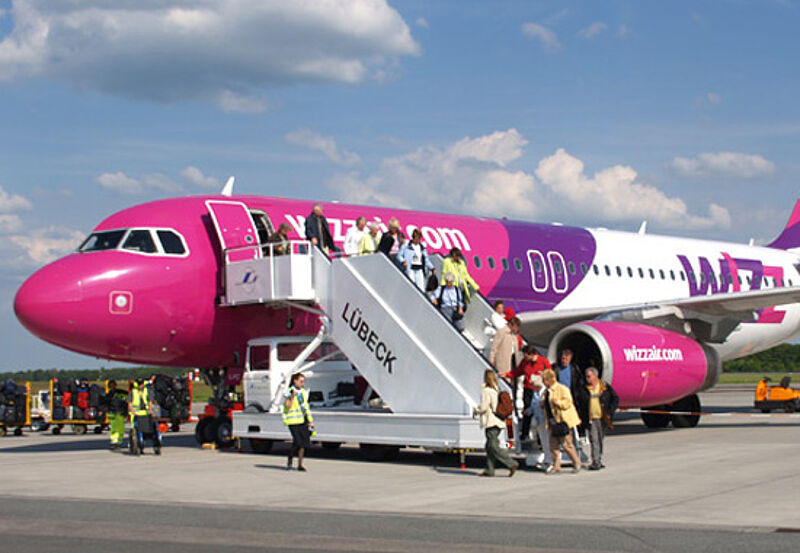 Wizz Air ist derzeit der einzige Linien-Carrier in Lübeck.
