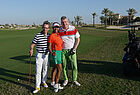 Stammgäste beim Golfcup: Thorsten Lettnin von United Airlines, Petra Cruz vom FVA der Dominikanischen Republik und Christoph Führer von Derpart
