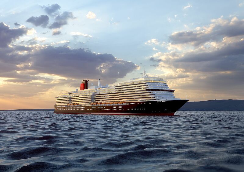 Das neue Flottenmitglied Queen Anne geht 2026 auf seine erste Weltreise. Modell: Cunard Line