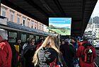 Die Bahn war Haupttransportmittel während der Programmvorstellung in Locarno, Lugano und Bellinzona.