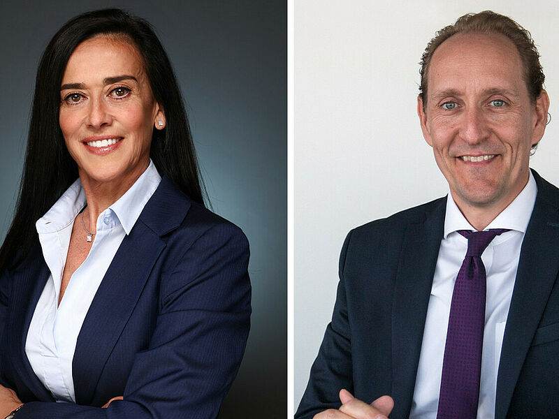 Neue Gesichter im Lufthansa-Vorstand sind ab Juli Grazia Vittadini und Dieter Vranckx. Fotos: Lufthansa Group
