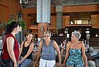 Im Hotel Lopesan Costa Meloneras von links: Helena Müller, Denise Fritzsche, Gudrun Lienen und Nadine Westerhoff