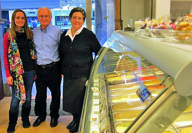 Herr über 100 Eissorten: Miquel Solivellas mit Ehefrau Pola und Enkelin Maria-Antonia