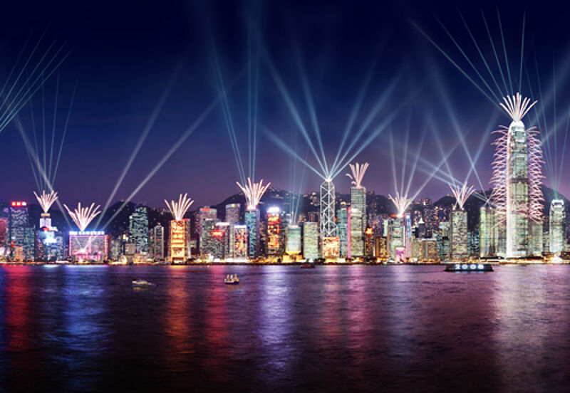 Gilt als eine der spektakulärsten Feuerwerkszeremonien überhaupt: die Hongkong New Year Countdown Celebration
