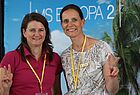 Annika Drewer (links) und Sonja Sendzik vertraten Hapag-Lloyd Cruises auf der Reisemesse