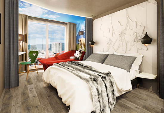 Blick in das Modellzimmer im Aja City Resort Zürich Blick in das Modellzimmer im Aja City Resort Zürich