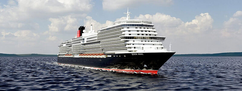 Der Cunard-Neubau Queen Anne geht kommenden Monat in den Verkauf. Foto: Cunard Line