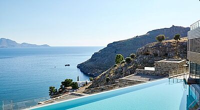 Das Lindos Blu Luxury Hotel & Suites auf Rhodos wurde von TUI als weltweit bestes Hotel mit dem Global Hotel Award ausgezeichnet