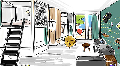 „Vienna House R.evo“ bietet auch einzelne Betten in Mehrbettzimmern an