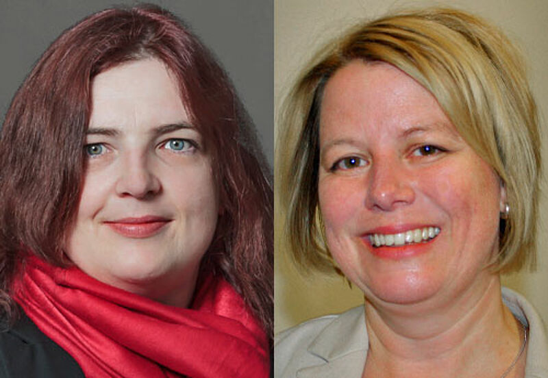 Die Reisebüro-Inhaberinnen Anke Budde (links) und Constanze Weiß kandidieren beide für den Vorstand des ASR