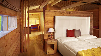 Ein Blick in die Adler Mountain Lodge, die am 3. Juli in Südtirol eröffnet