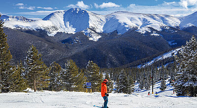 Der kann es schon: Wintersportler im Skigebiet Winter Park in Colorado