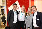 Stephan Haller, Lena Knoll und Madeleine Bullinger von Dr. Fried & Partner (von links) mit Jens Hulvershorn von Gebeco/Dr. Tigges