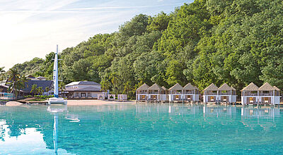 Die Vincy Overwater Two-Story Villas im Sandals Saint Vincent and the Grenadines. Foto: Sandals Die Vincy Overwater Two-Story Villas im Sandals Saint Vincent and the Grenadines. Foto: Sandals