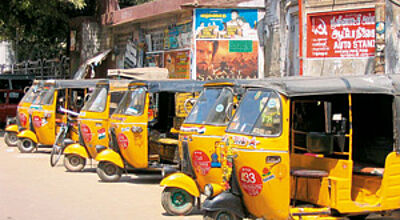 Moped-Taxis in Chennai.