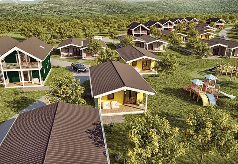 Die ersten 33 der insgesamt 70 Häuser im Feriendorf Thale im Harz empfangen ab Ende Juli Gäste Die ersten 33 der insgesamt 70 Häuser im Feriendorf Thale im Harz empfangen ab Ende Juli Gäste