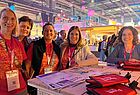 Besuchten den Stand von touristik aktuell (von links): Cornelia Back, Sandra Eichfelder, Barbara Zink und Katharina Mauder von Interesand Reisen aus Gochsheim mit Julia Treuherz, Chefin vom Dienst bei ta