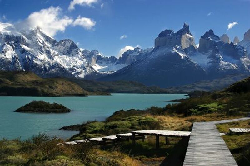 Den Nationalpark Torres del Paine erwandern die Teilnehmer des Chile-Famtrips