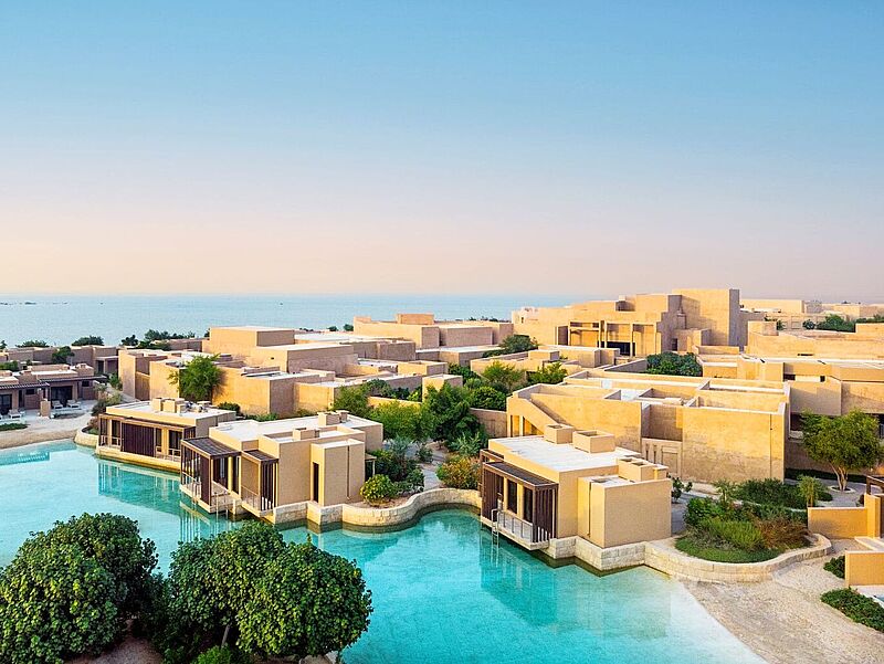 In der weitläufigen luxuriösen Anlage des Zulal Wellness Resort werden die Nationalspieler übernachten und entspannen. Foto: Zulal Wellness Resort