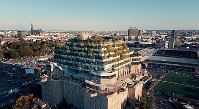 Ungewöhnlich: Das Reverb by Hard Rock Hamburg ist auf einem ehemaligen Bunker gebaut
