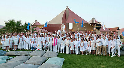 Party in Weiß: Der Abschlussabend der TUI Premium Partner-Tagung auf Zypern