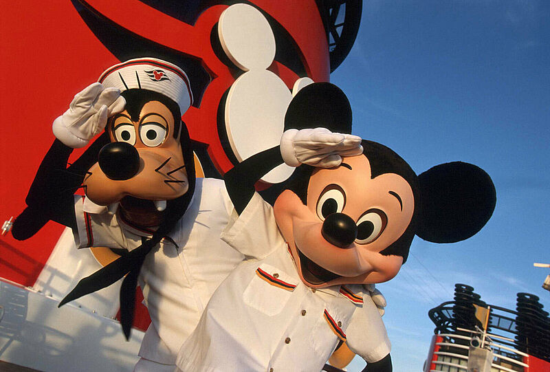 Die Disney-Figuren tun seit fast 25 Jahren Dienst auf Kreuzfahrtschiffen