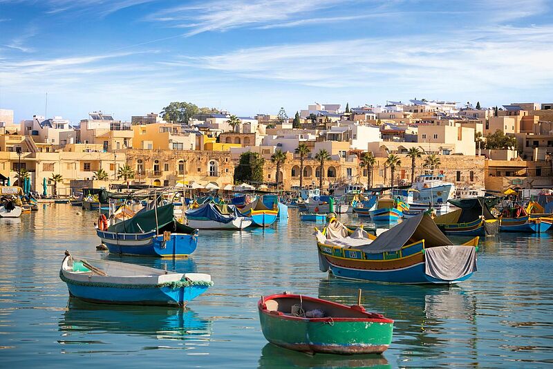 Die idyllischen Fischerdörfchen auf Malta wie Marsaxlokk können derzeit nur geimpfte Urlauber unbeschwert besuchen