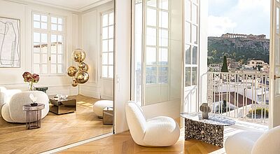 Vom Acropolis Grand Apartment bietet sich ein fantastischer Blick auf die Akropolis