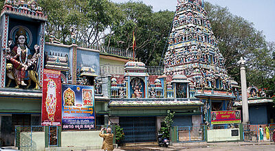Der bunte Circle-Maramma-Tempel in Malleshwaram