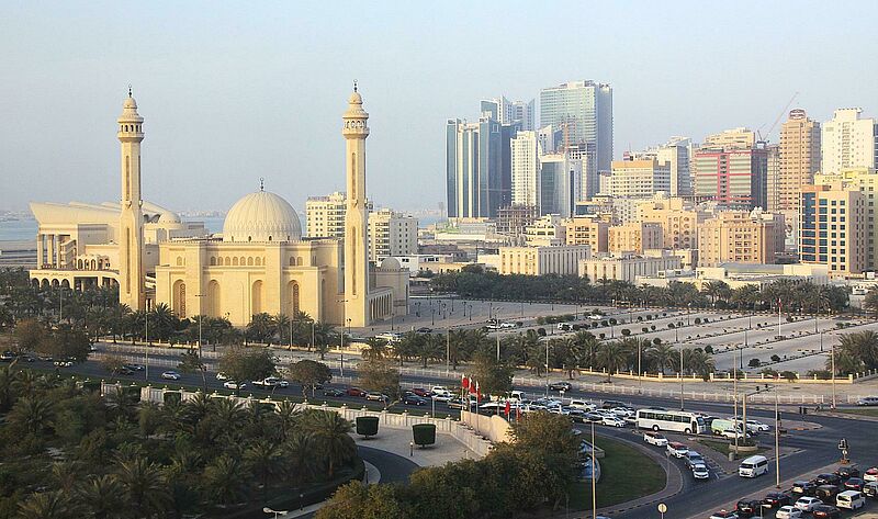 Blick auf die Al-Fathe-Moschee in Manama