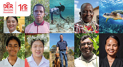 „10 Jahre - 10 Gesichter“: Unter diesem Motto feiert die Dertour Group das zehnjährige Bestehen ihrer Stiftung. Foto: Dertour Group