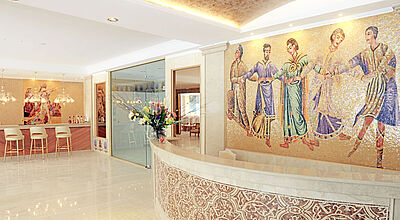 Das Kairaba Mythos Palace will die Gäste unter anderem mit Mosaiken beeindrucken Das Kairaba Mythos Palace will die Gäste unter anderem mit Mosaiken beeindrucken