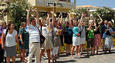 Beim Außendienstler-Seminar im Mai 2010 auf Kreta war die Stimmung noch super. Jetzt müssen einige Kollegen umziehen – oder gehen