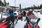 Bei den Snowmobil-Touren gaben die Teilnehmer Gas