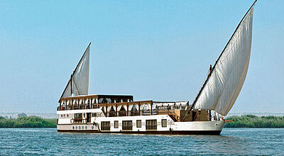 Die Elite-Dahabeya Jaz Yakouta ist erstmals für Oft auf dem Nil unterwegs. Foto: Oft Reisen