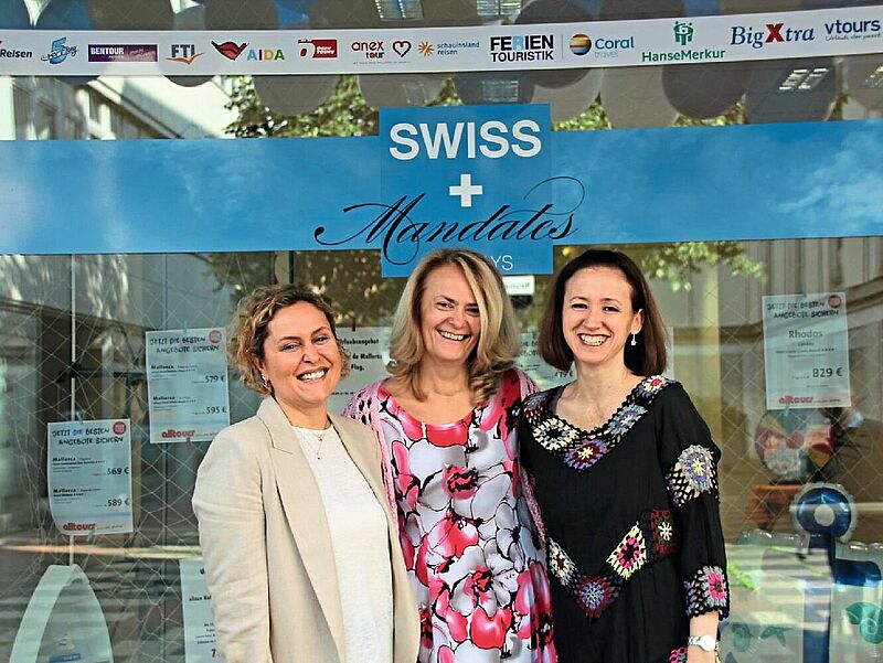 Das Team in Neuss (von links): Büroleiterin Bahar Sütlü, Stefica Majdandzic und Ebru Ismail. Foto: Swiss Mandates Holidays